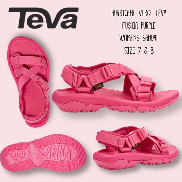 Teva HURRICANE VERGE fushia purple sandal women’s size 7 & 8 NWTS✨ - Picture 3 of 13